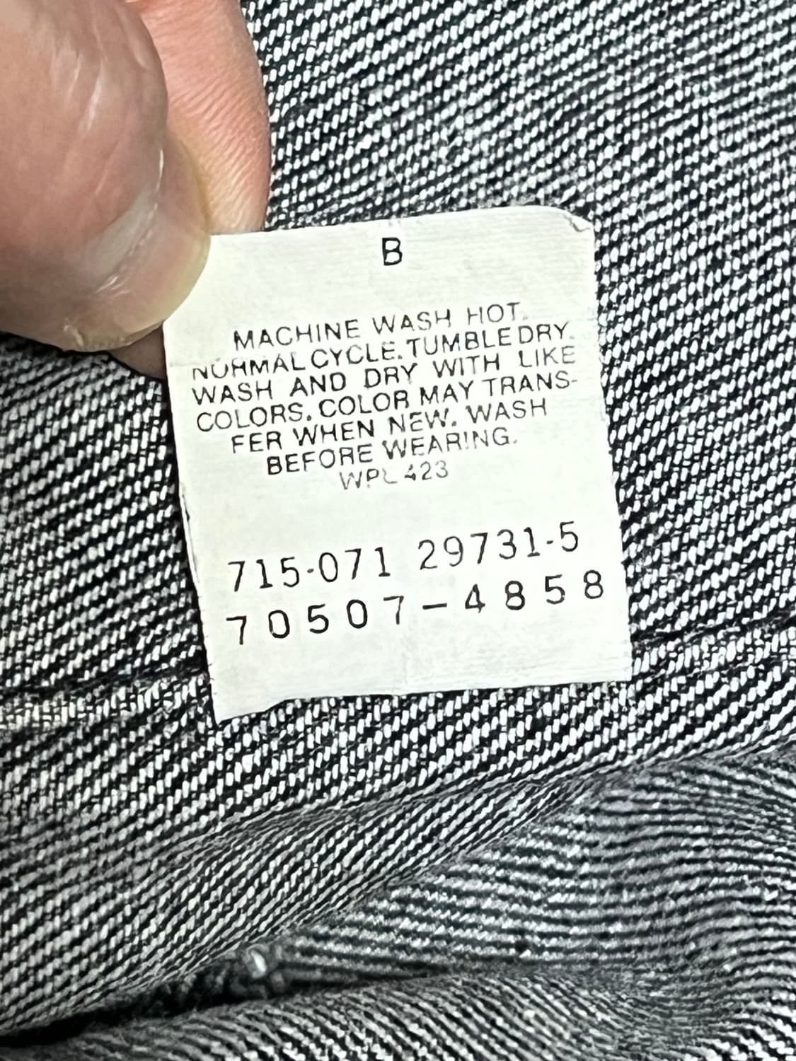 빈티지 리바이스 70507-4858 흑청 트러커 자켓 상품이미지8