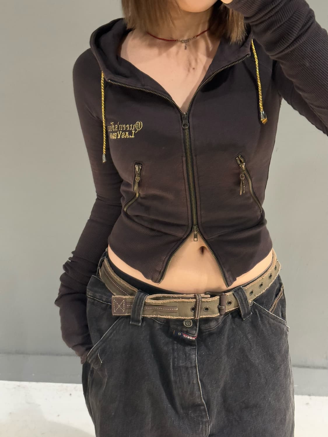 D.I.A back lettering 2-way hood zip-up 상품이미지4