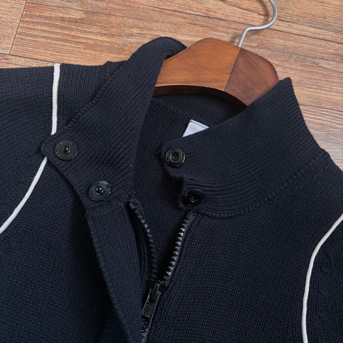 AX 알마니 익스체인지 M 블랙 니트 집업 가디건 블루종 상품이미지9