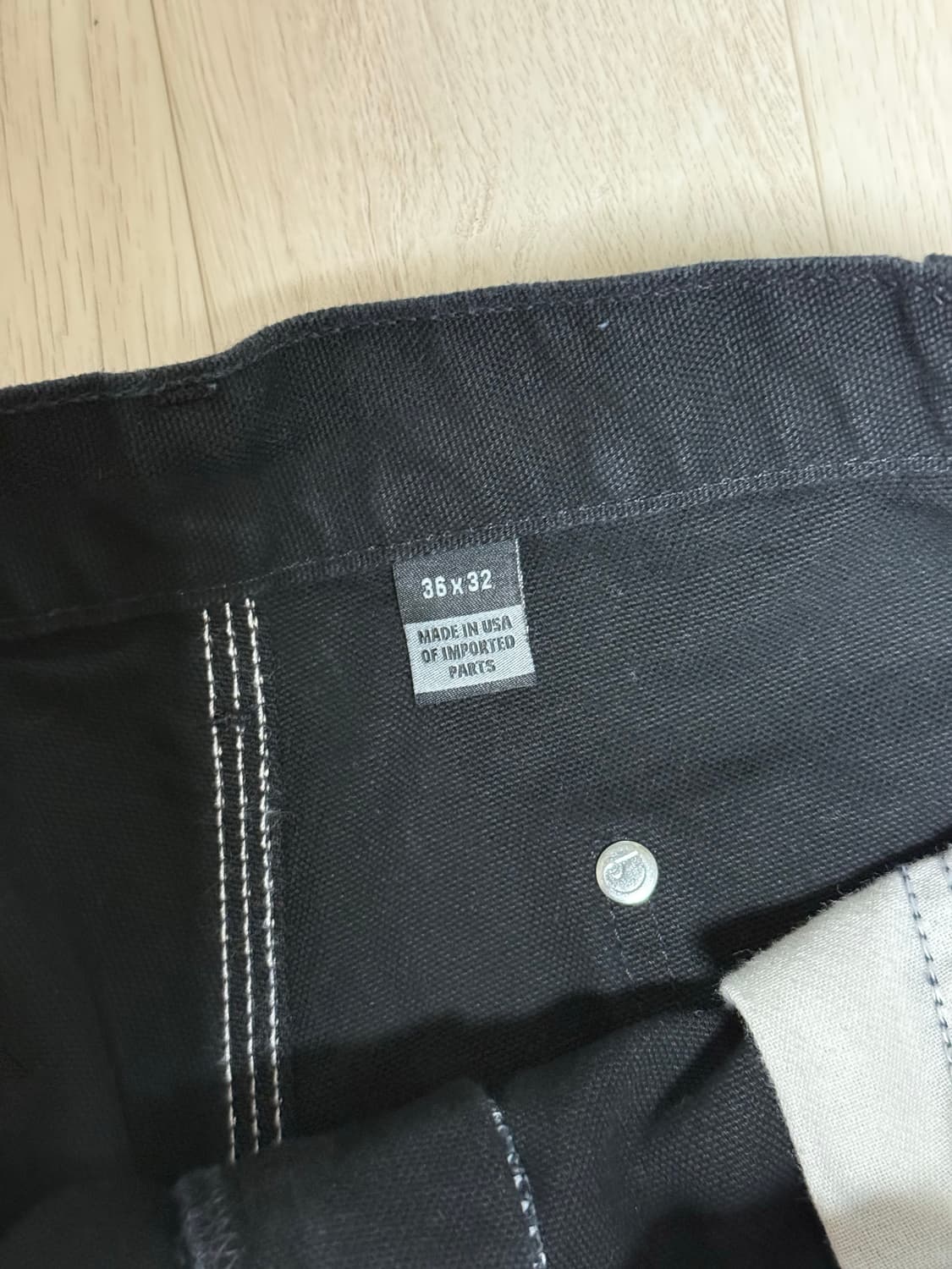 [36x32] 칼하트 b01 더블니 블랙 현행 상품이미지3