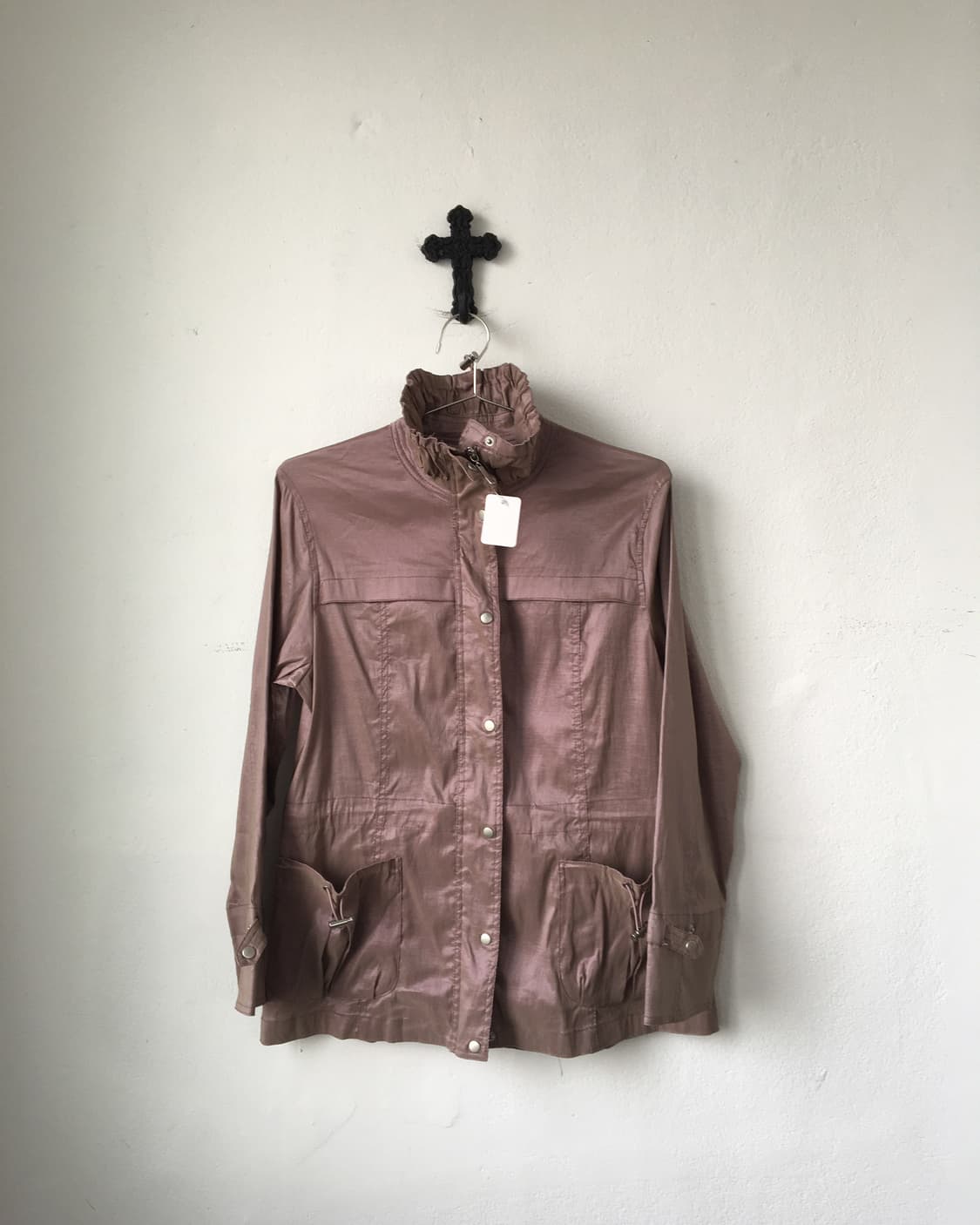 Glossy high neck jacket 상품이미지2