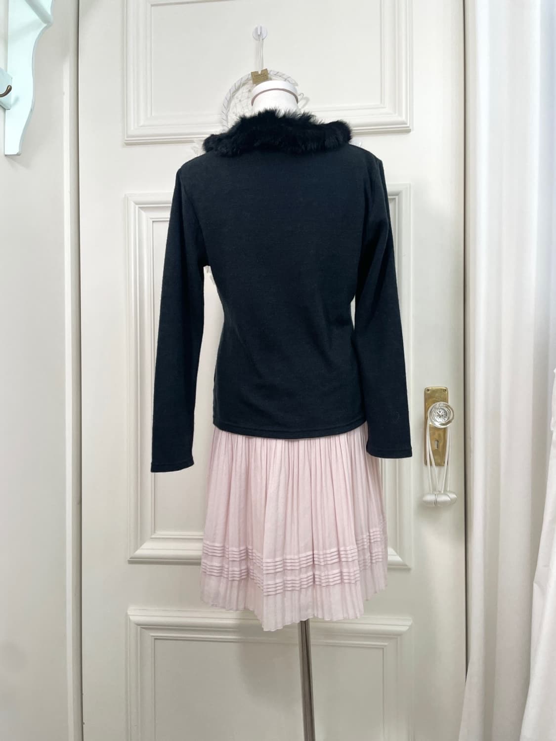 ANYSIS pink beautiful pleats midi skirt 상품이미지8