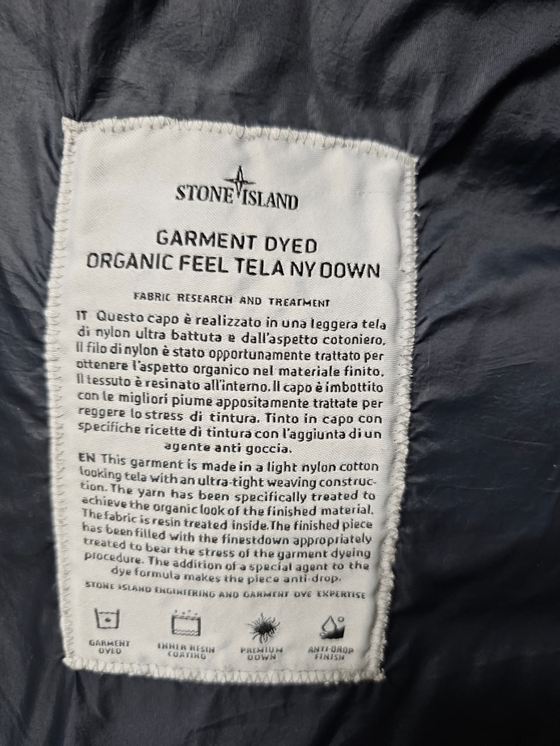 스톤아일랜드 오가닉 필 텔라 다운 패딩 상품이미지6