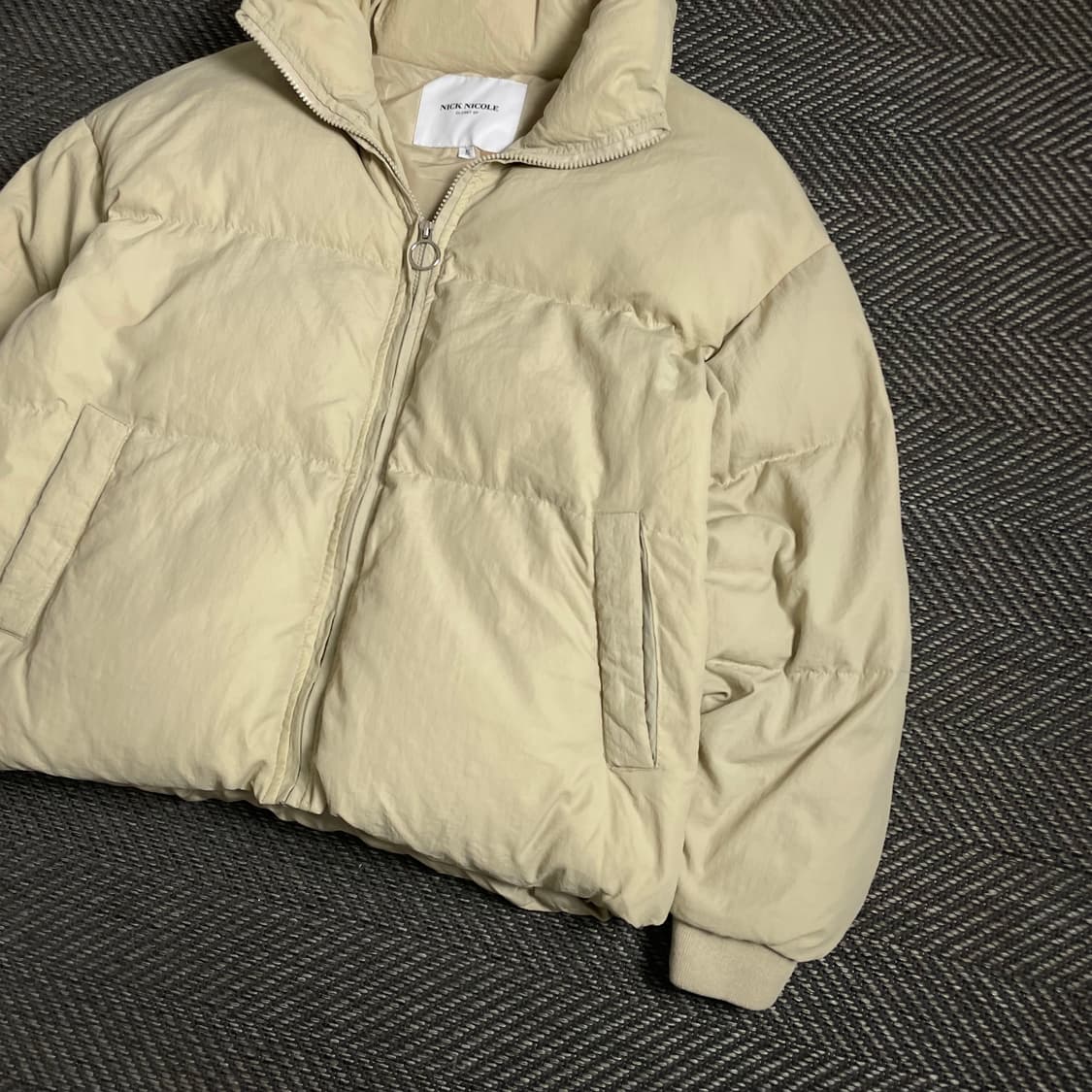 NICK NICOLE 베이지 숏 패딩 자켓o 4930 상품이미지2