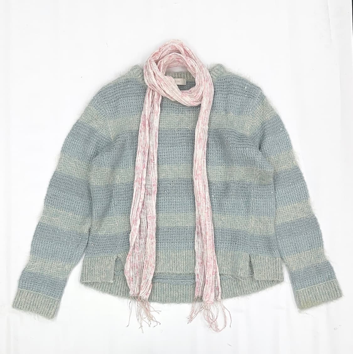 🫧하구미의 몽글몽글 코디세트🫧 머플러 니트 샤스커트 러블리 갸루 상품이미지3