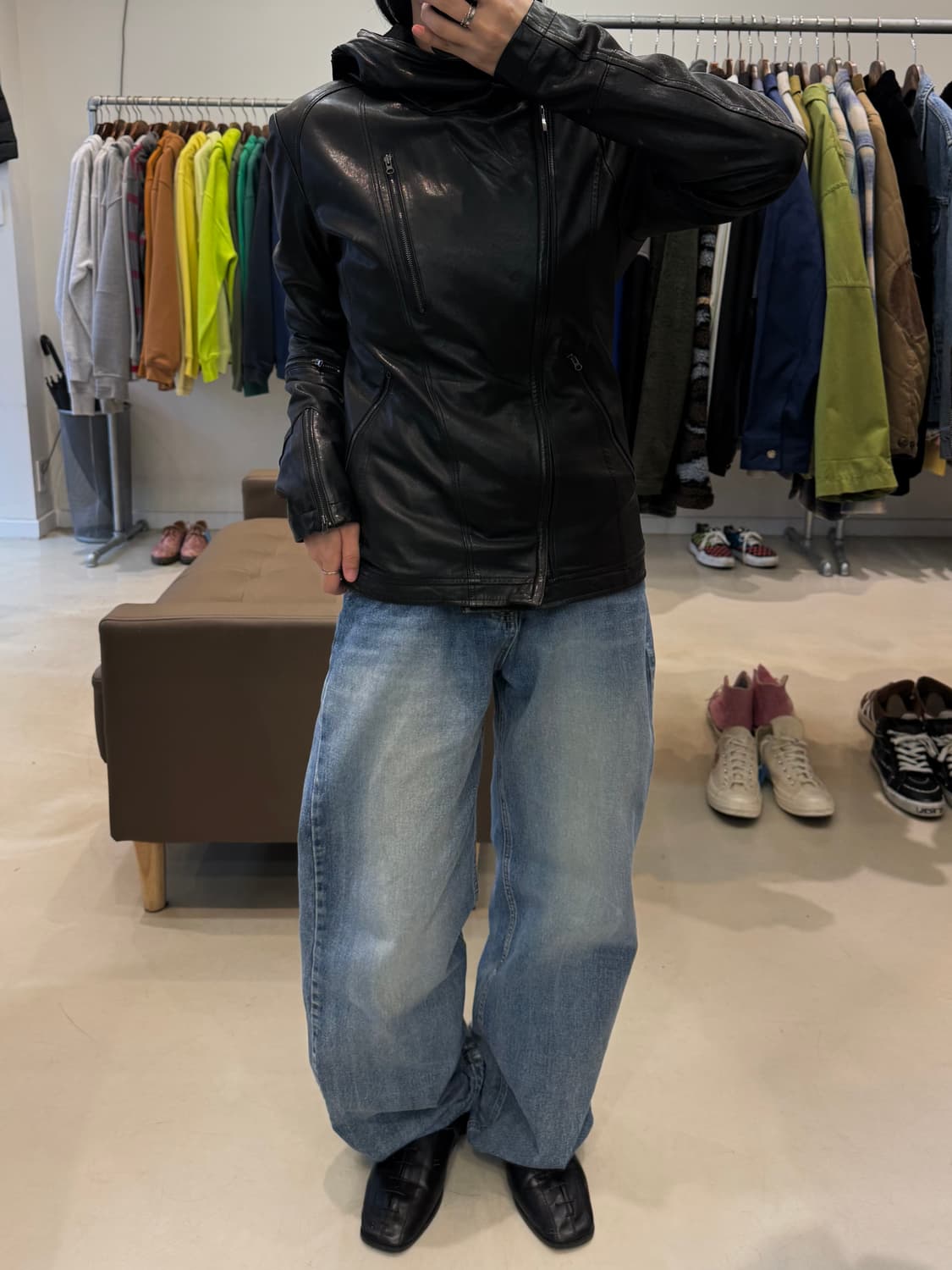 로보 ROBO 램스킨 양가죽 후드 자켓 상품이미지6