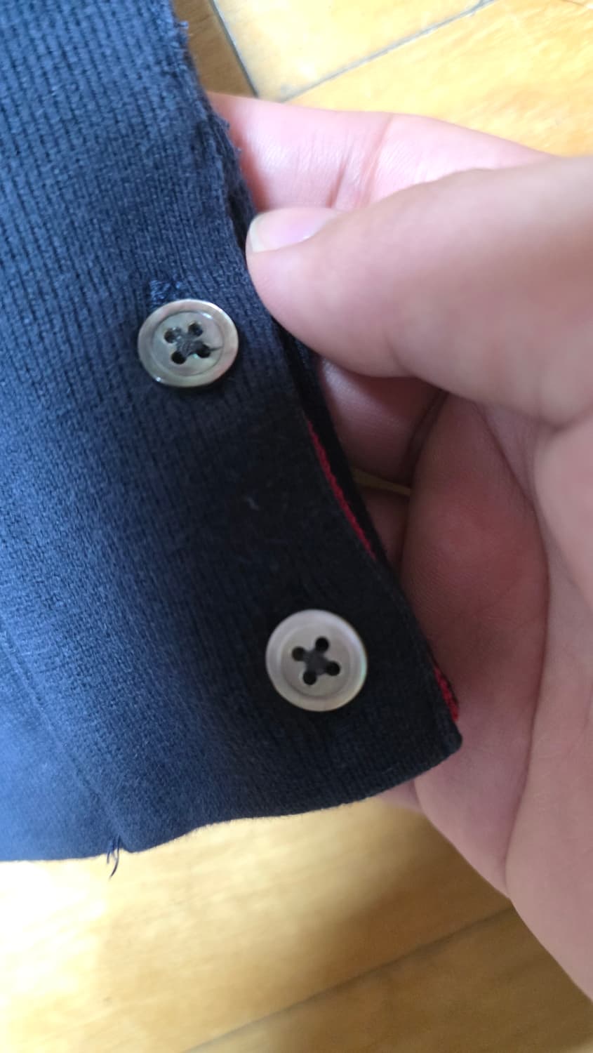 [3]톰브라운 사선완장 맨투맨 네이비 상품이미지4