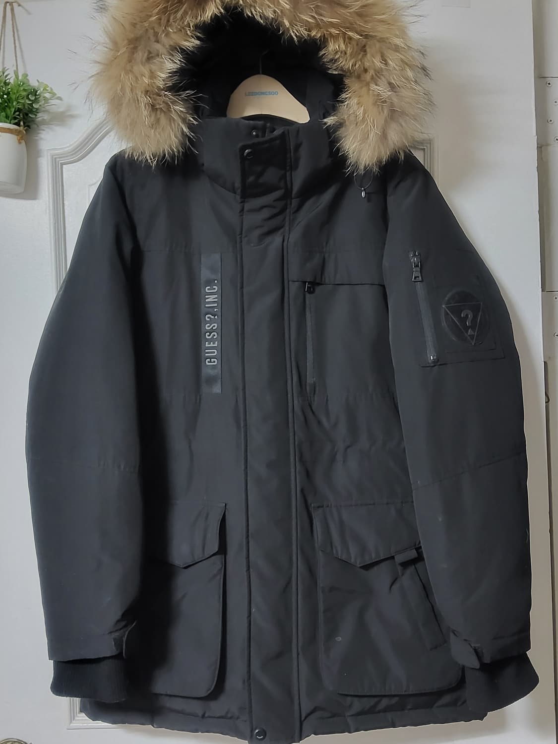 guess 게스 오리털 패딩 정장패딩 하프 덕다운 후드 남자 여자 95 상품이미지1