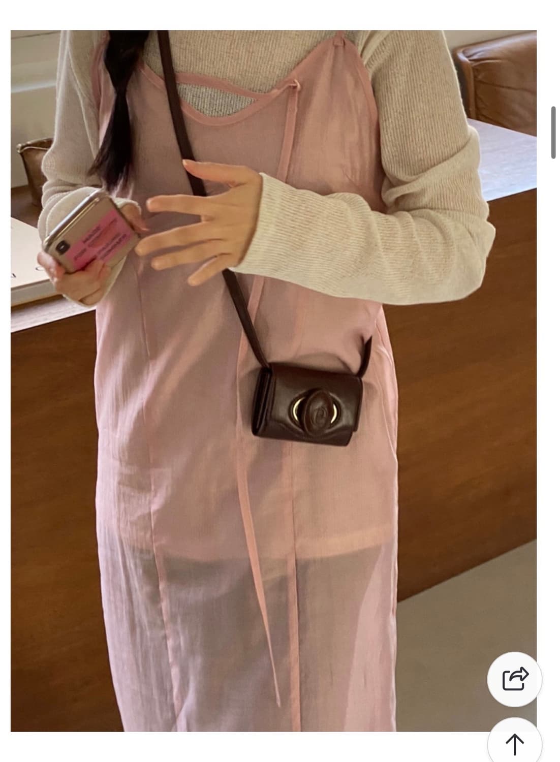 아카이브앱크 오발 카드백 빈티지 우드 -브라운 상품이미지2