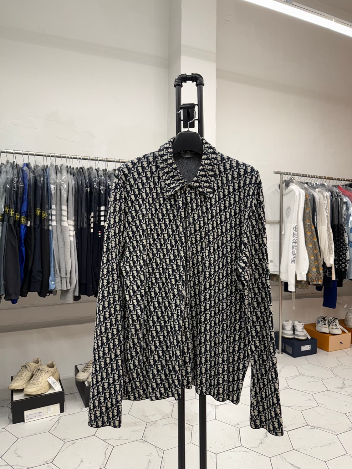 [3XL] 디올 오블리크 니트 오버셔츠 상품이미지1