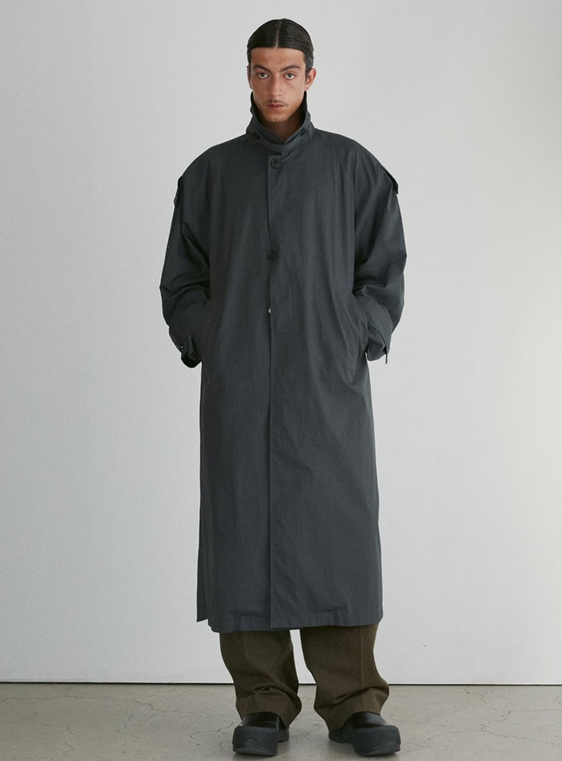 렉토 트렌치 1사이즈 차콜 팝니다 상품이미지2