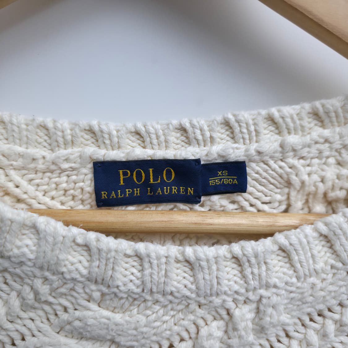 [XS] 폴로 랄프로렌 케이블 니트 아이보리 상품이미지4