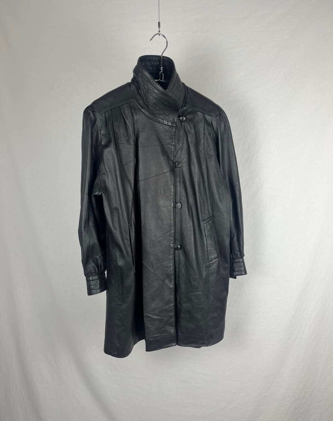 리얼레더 하이넥 카코트 상품이미지3