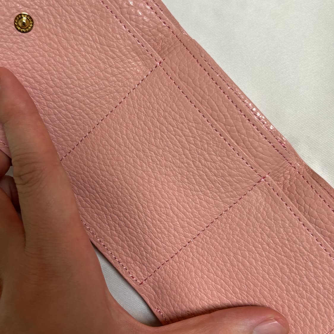 카모 핑크 골드 패턴 삼단 반지갑 상품이미지6