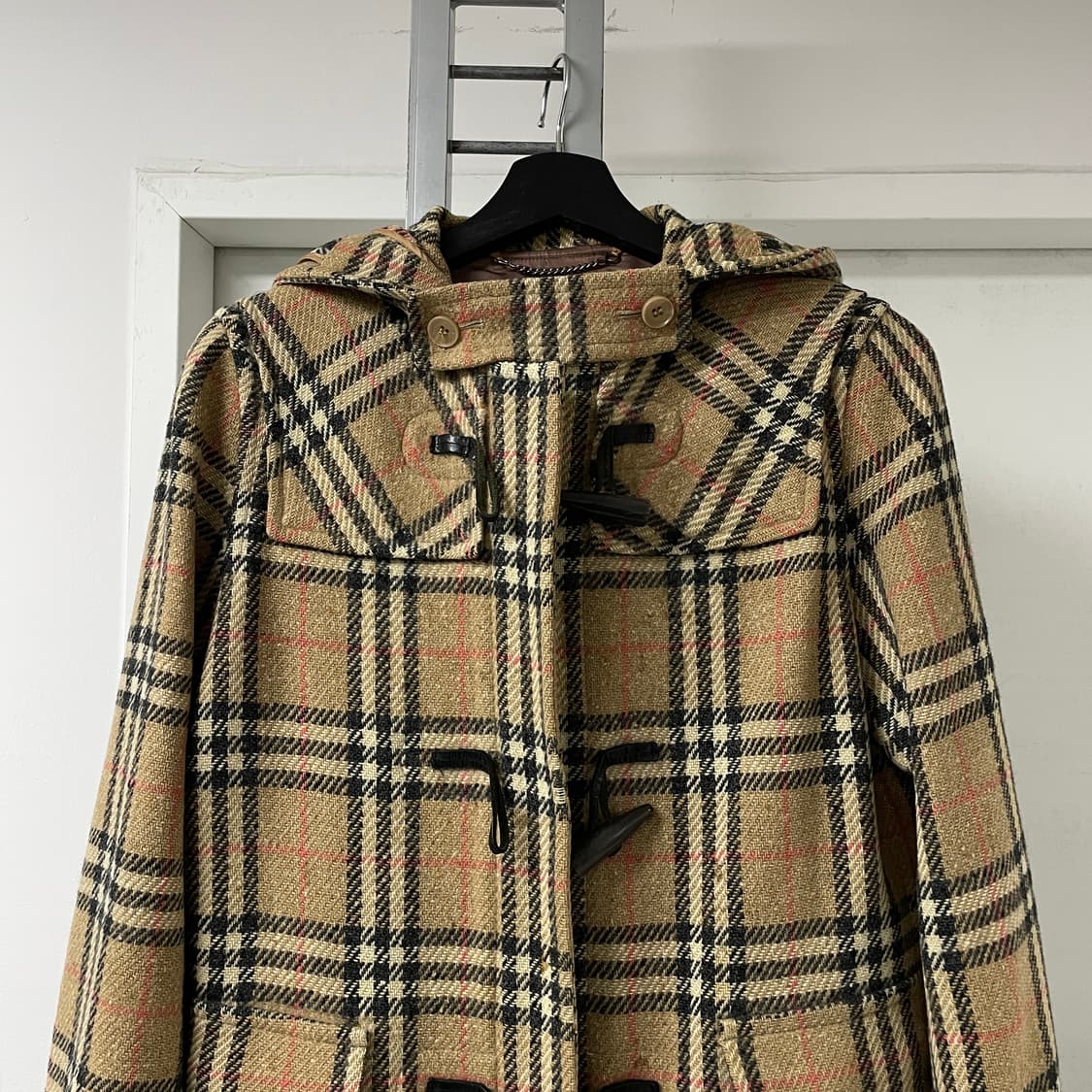 버버리 체크 후드 코트 38(W) 상품이미지2