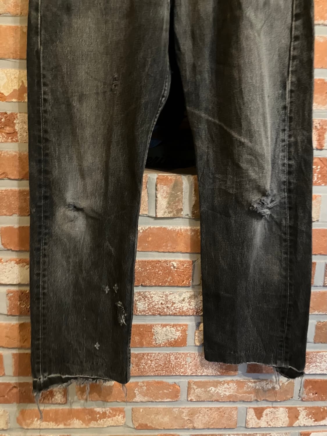 USA 빈티지 리바이스 501 0660 블랙진 흑청 데님 팬츠 상품이미지4