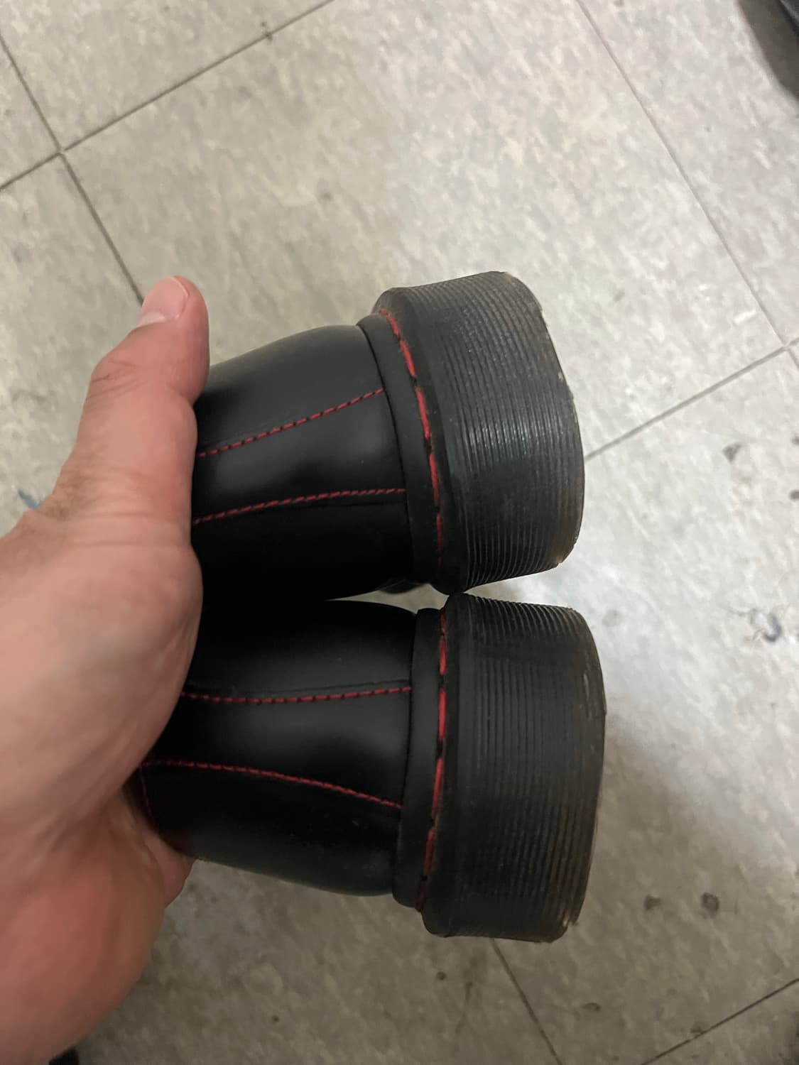 닥터마틴 1461 3홀 레드스티치 블랙 상품이미지3