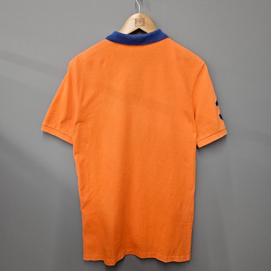 폴로 랄프로렌 빅포니 반팔 카라티 오렌지 네이비 상품이미지2