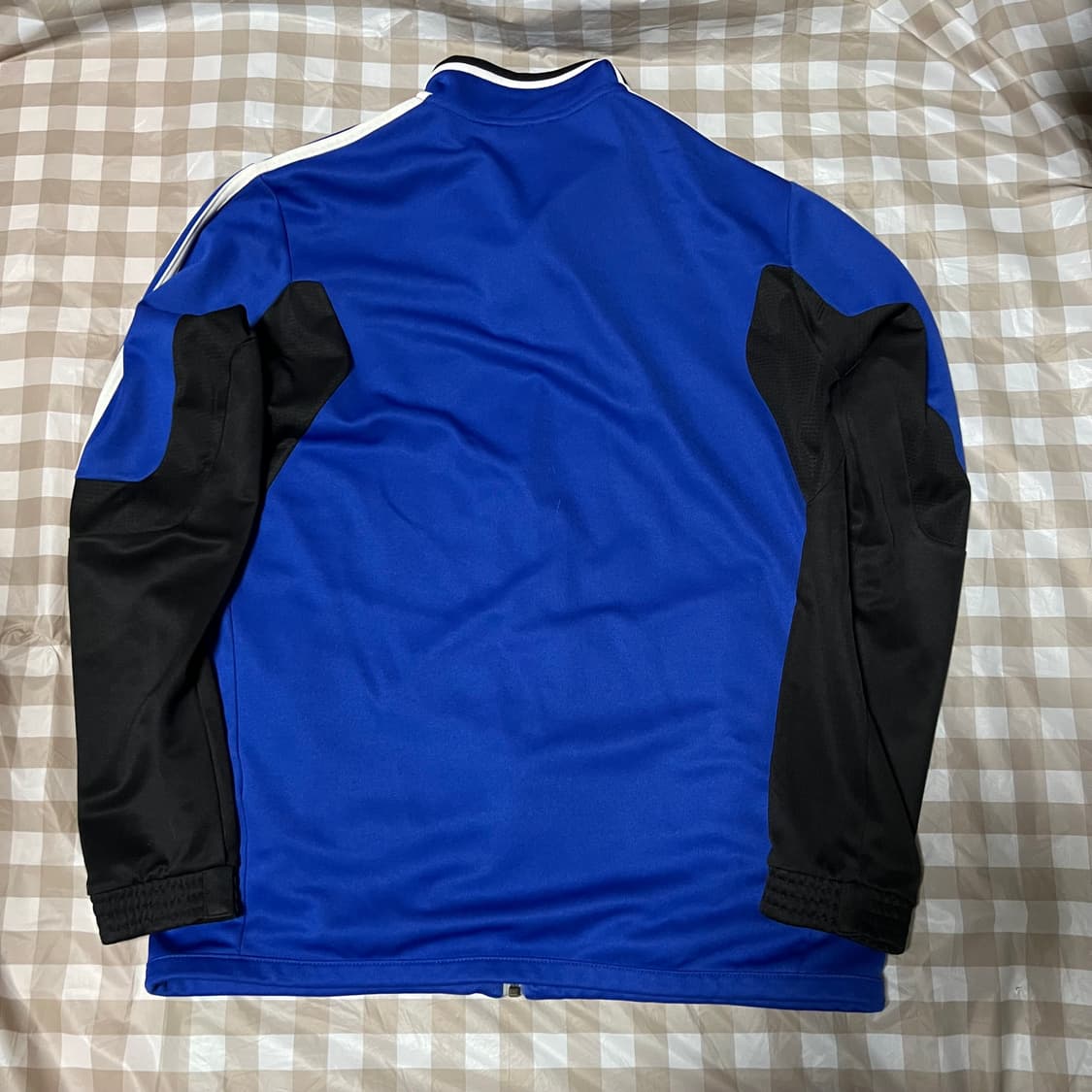 아디다스 배색 블루 블랙 져지 100 집업 삼선 트랙탑 Y2K 상품이미지3