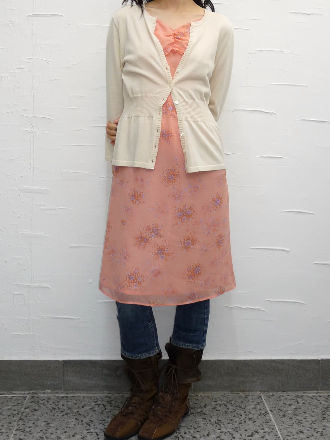 Ivory lined cardigan 상품이미지2