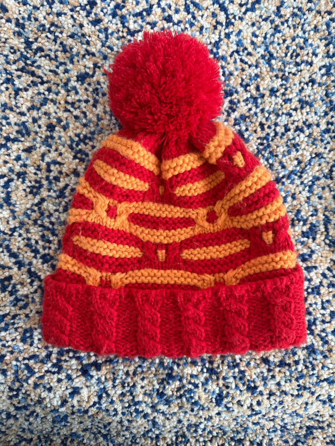 빈티지 패턴 방울비니 상품이미지2