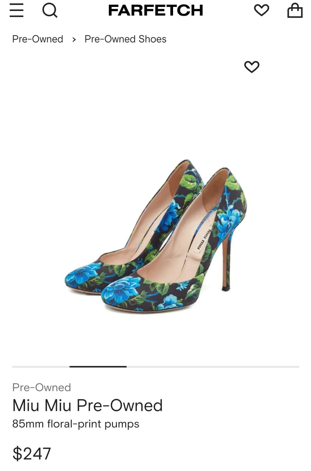 미우미우 구두 여성펌프스 힐 상품이미지1