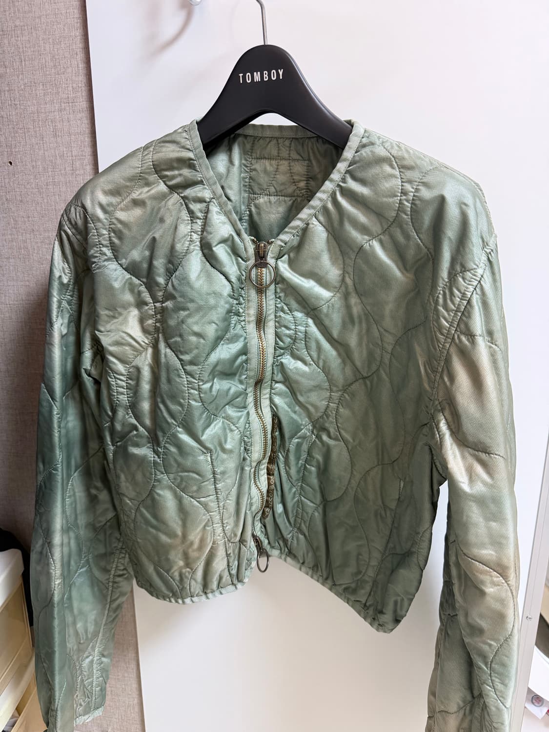 Kapital Nylon Quilted 볼레로 라이트 그린 1사이즈 상품이미지2