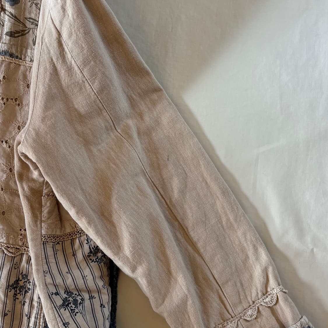 [55-66] 90s 독일 Deerberg 코튼 린넨 패치워크자켓 상품이미지10