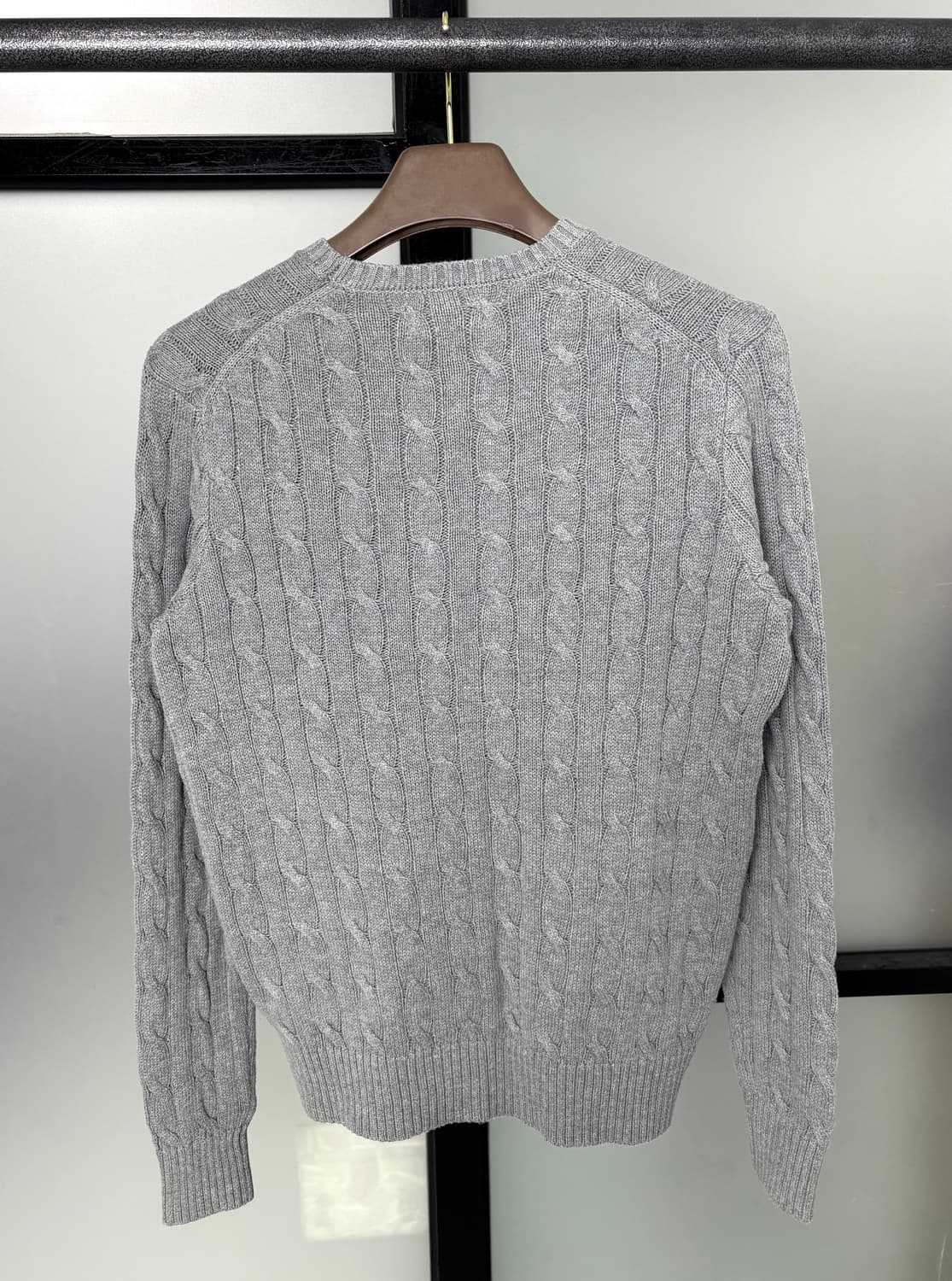  [2XL]POLO 폴로 그레이 라운드 꽈배기 니트  상품이미지5