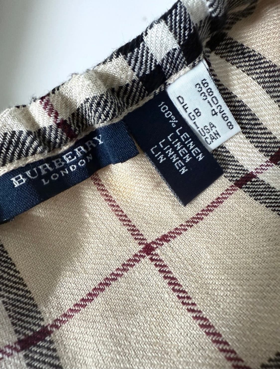 정품 버버리 린넨100프로 스커트 상품이미지3