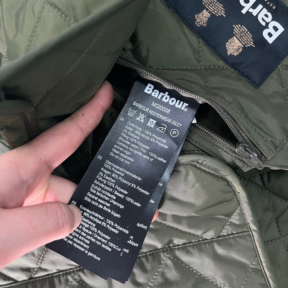 100 바버 헌팅 퀄팅 자켓 상품이미지7