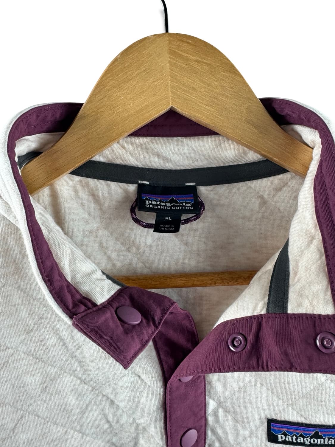 파타고니아 버건디 오가닉 코튼 퀼트 스냅-T 풀오버2305 상품이미지3