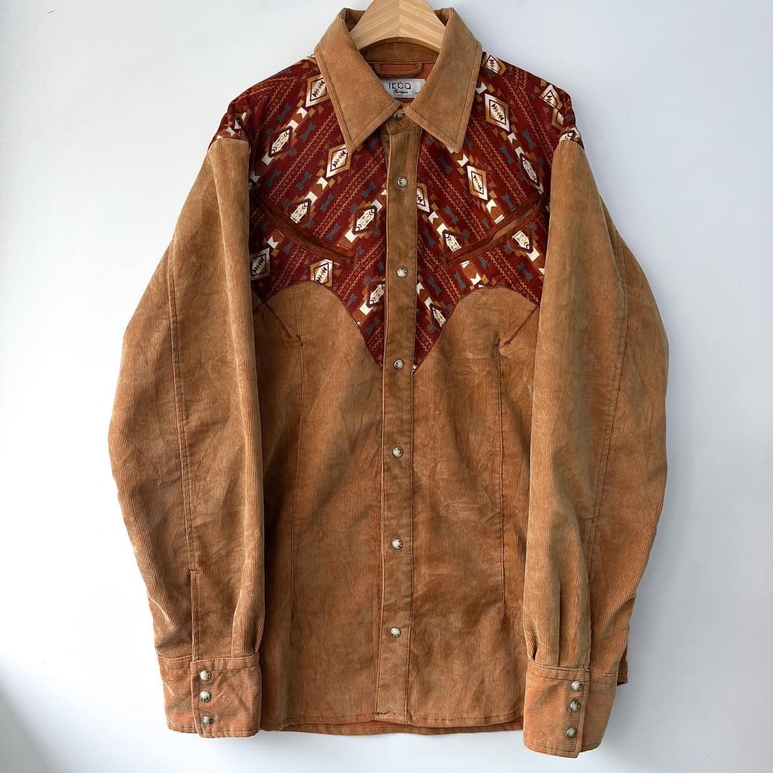 이카 해밀턴 브라운 코듀로이 에스닉 나바호 웨스턴 셔츠 상품이미지4