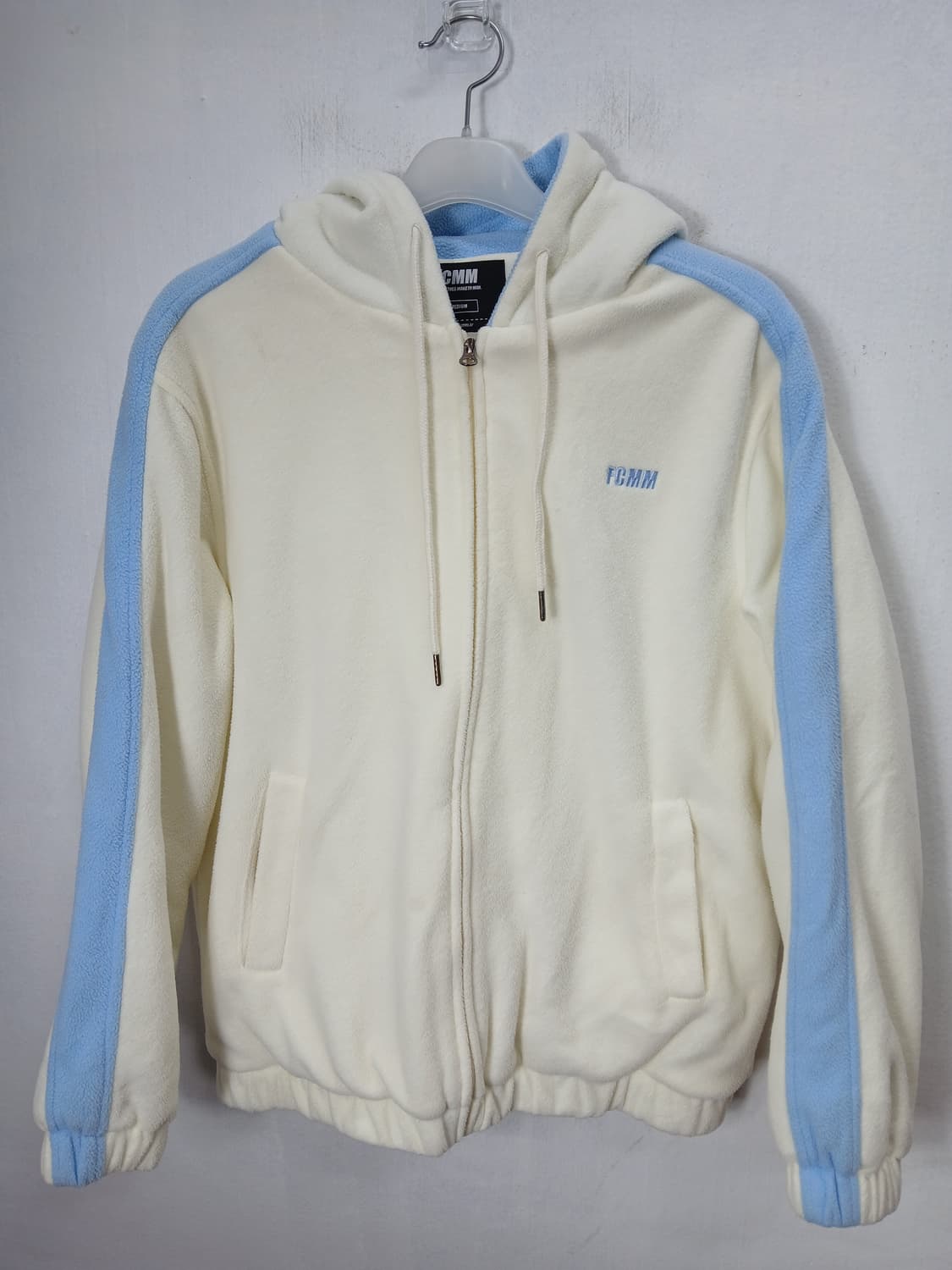 FCMM 후리스 후드집업 누빔 블루아이보리 95-100 새제품급 상품이미지3