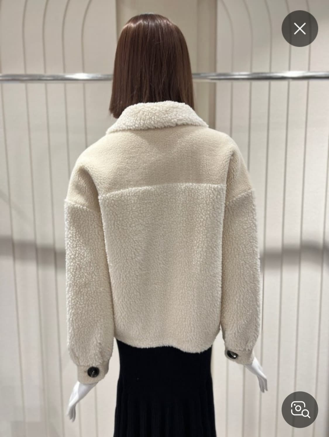 에고이스트 숏 비숑 부클 인조 무스탕 55.66 상품이미지2