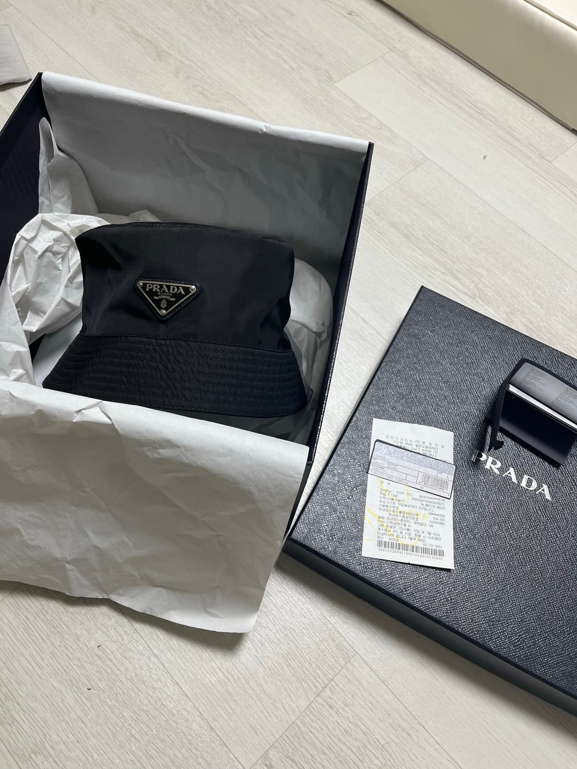 프라다 / 리나일론 버킷 햇 벙거지 모자 / 블랙 / 사이즈 L 상품이미지3