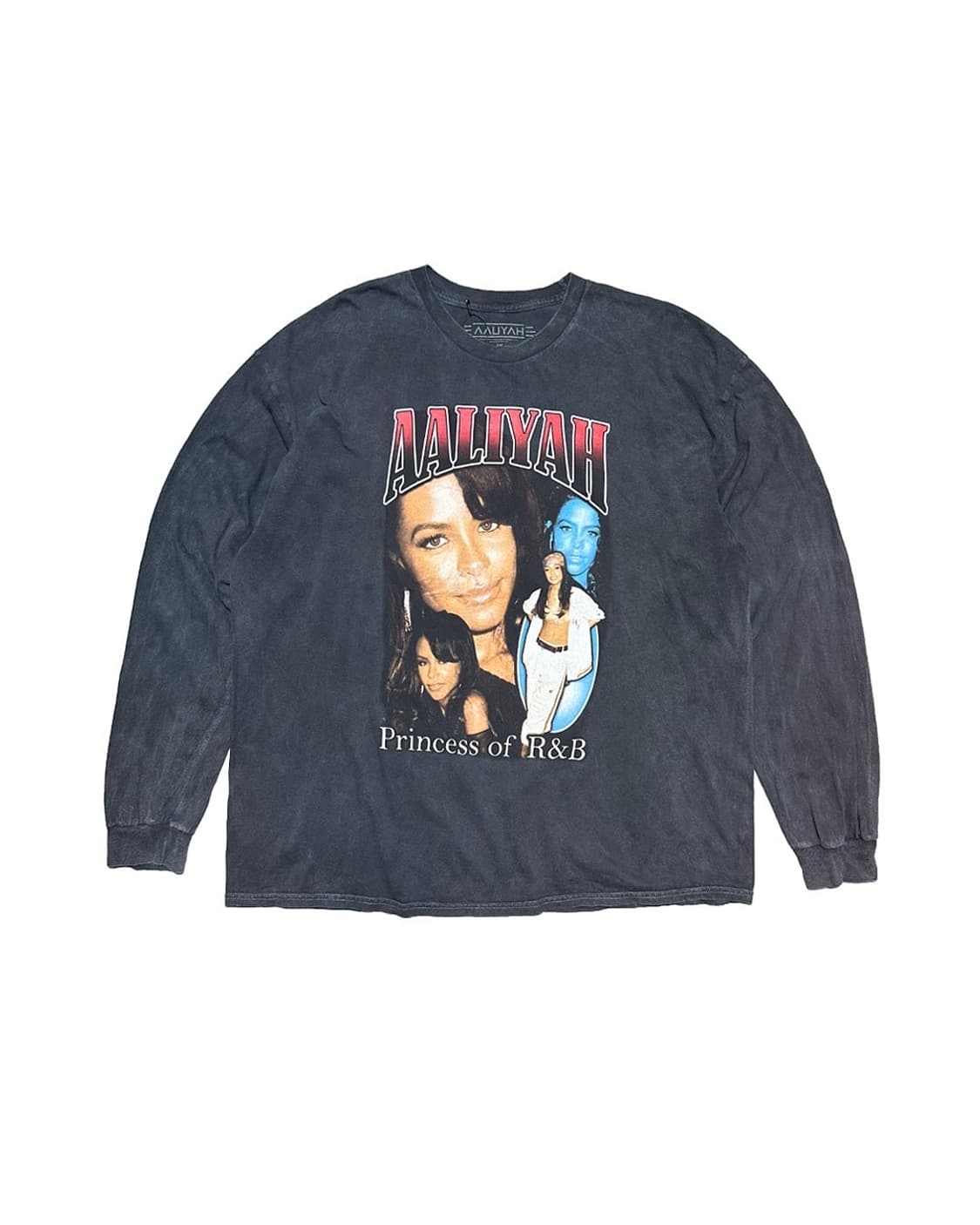 알리야 Aaliyah 페이드 프린팅 롱슬리브 티셔츠 상품이미지1