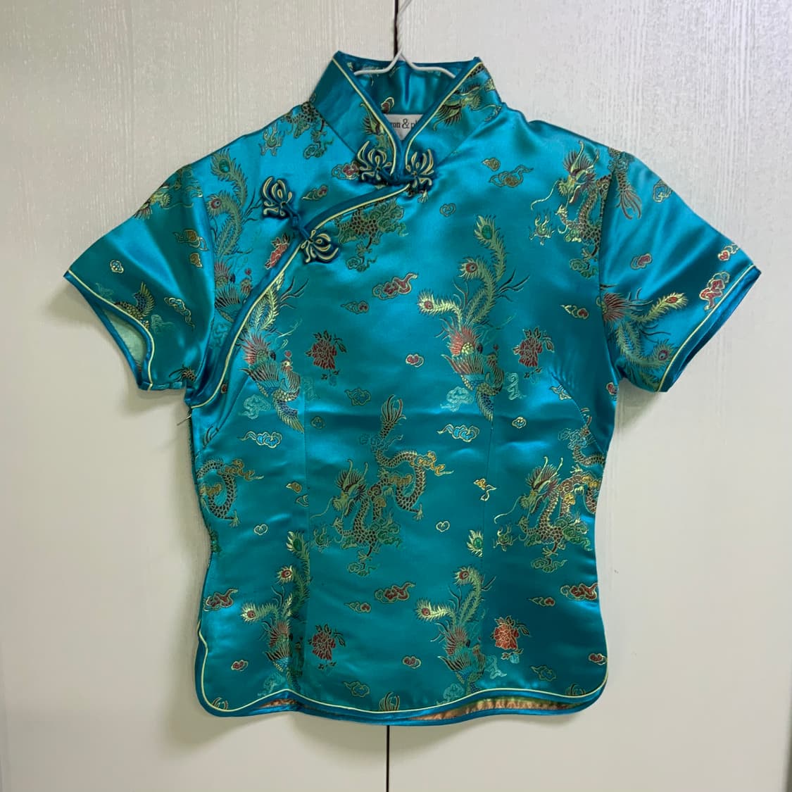 푸른색 치파오 탑 상품이미지7