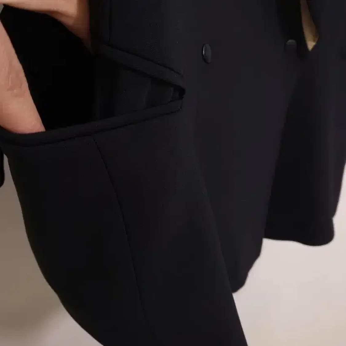 미샤 블랙 더블 버튼 자켓 85 상품이미지6