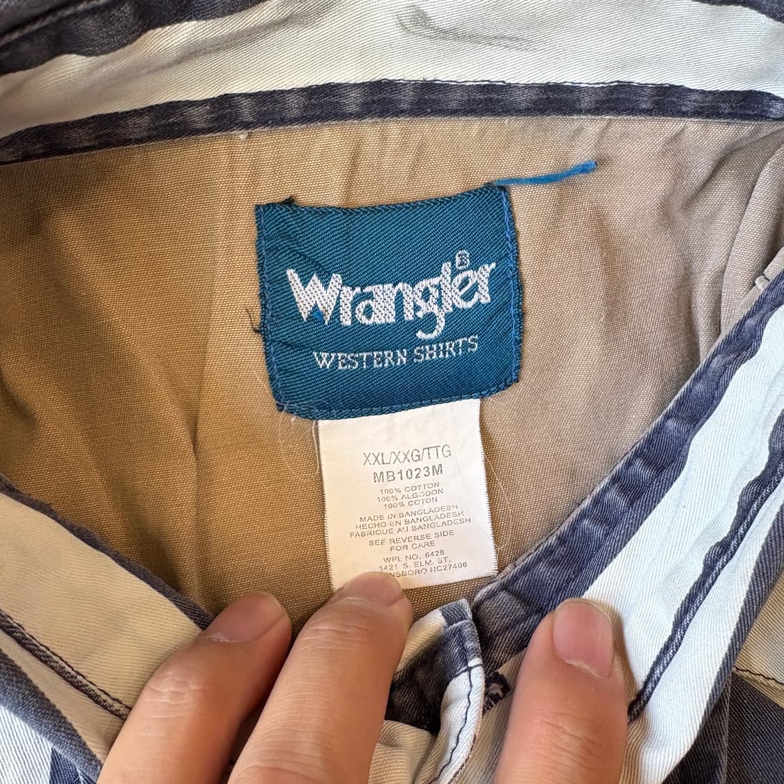 랭글러 웨스턴 긴팔 스트라이프 셔츠 상품이미지5