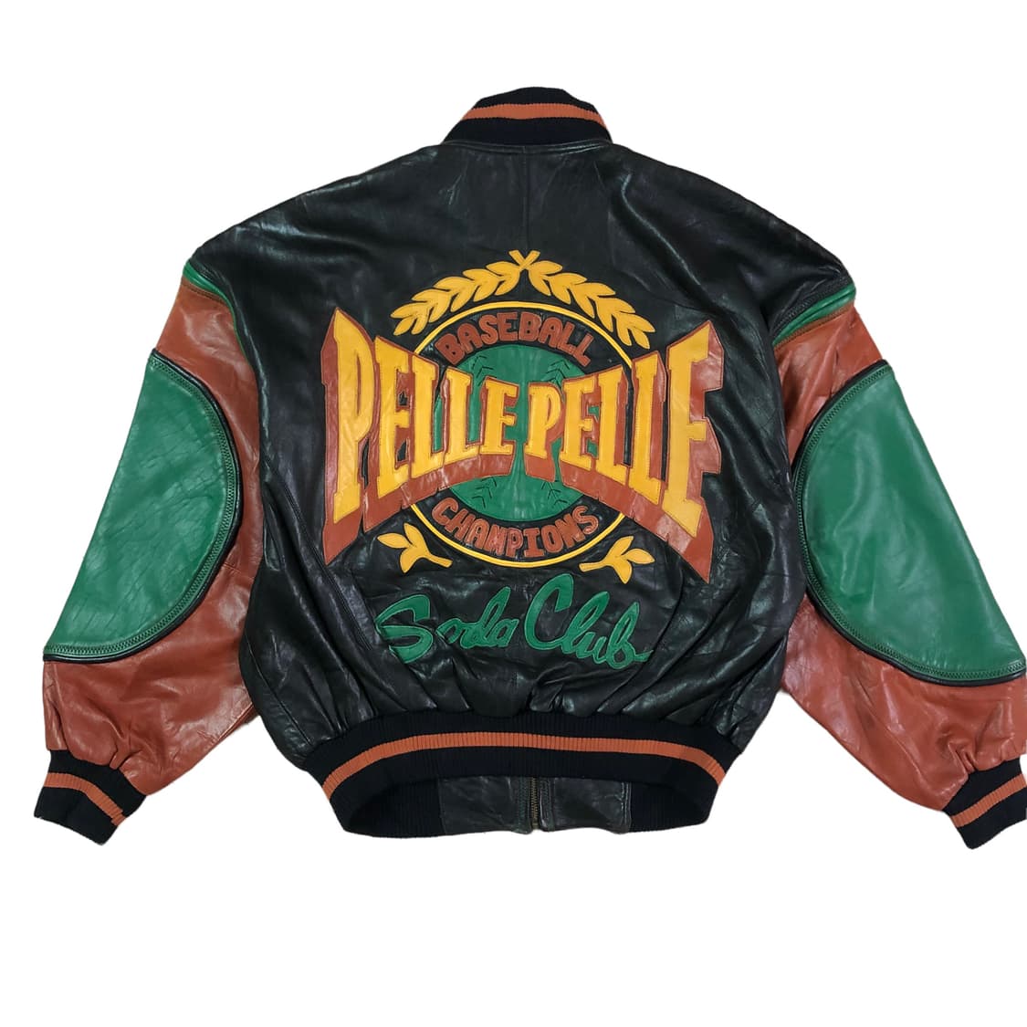 [L] 펠레펠레 양가죽 레더 바시티 자켓 상품이미지3