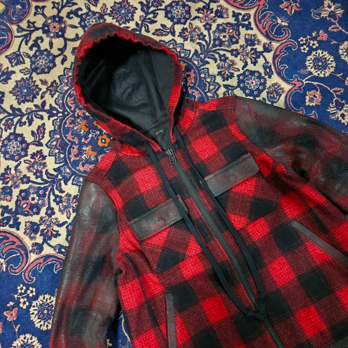 (국내매장) FADTHREE in Japan 체크 패블릭 블럭 울자켓  상품이미지3