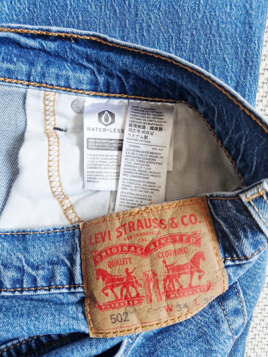 리바이스 502 테이퍼 진 34 상품이미지6