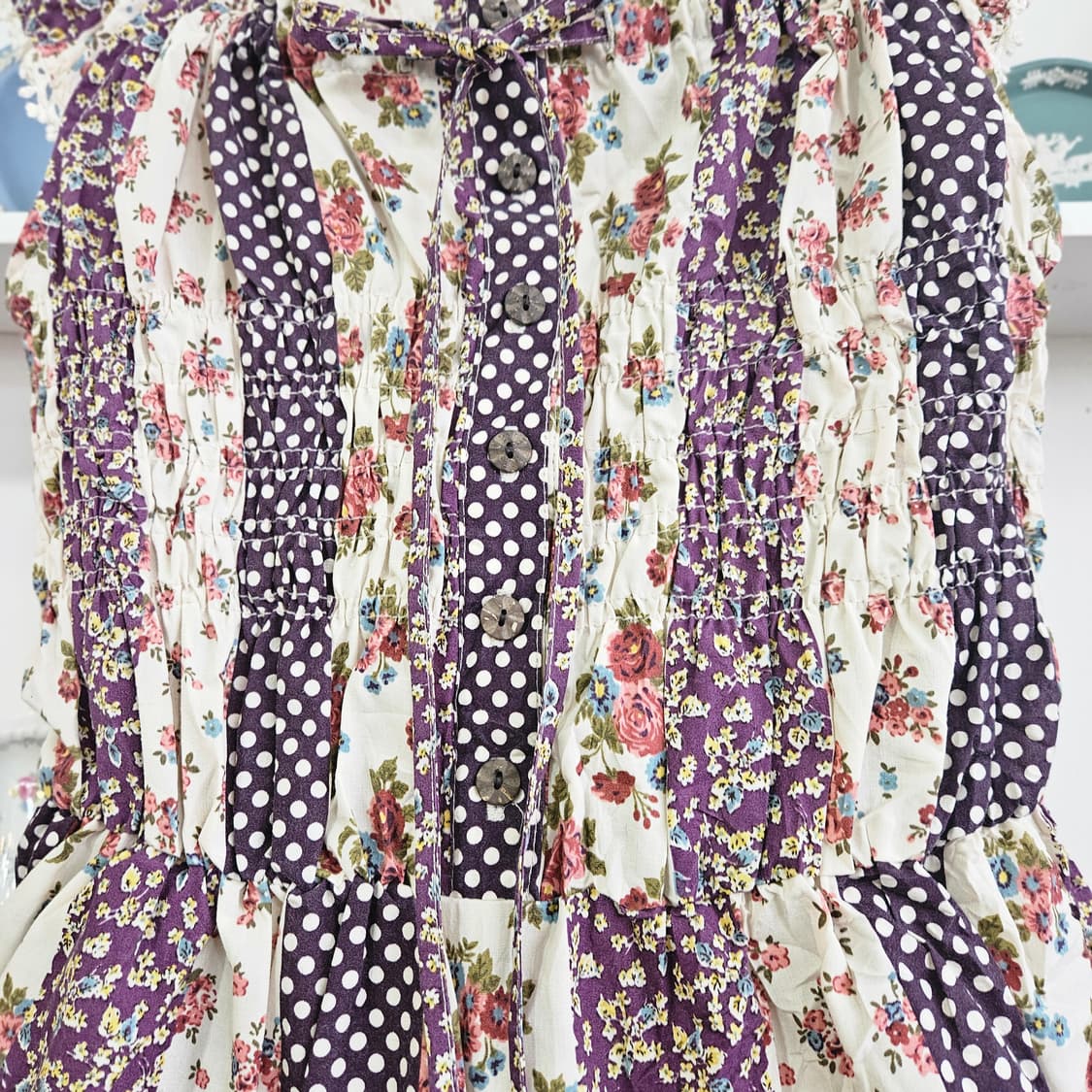 패치워크 플라워 롱원피스 상품이미지4