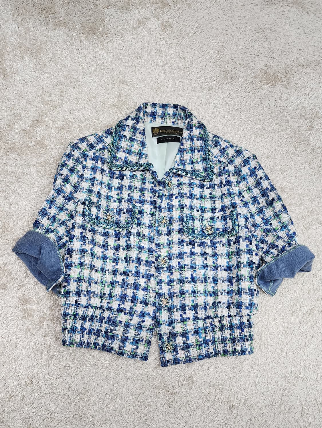 미샤 송혜교 하프슬리브 트위드 자켓 상품이미지6