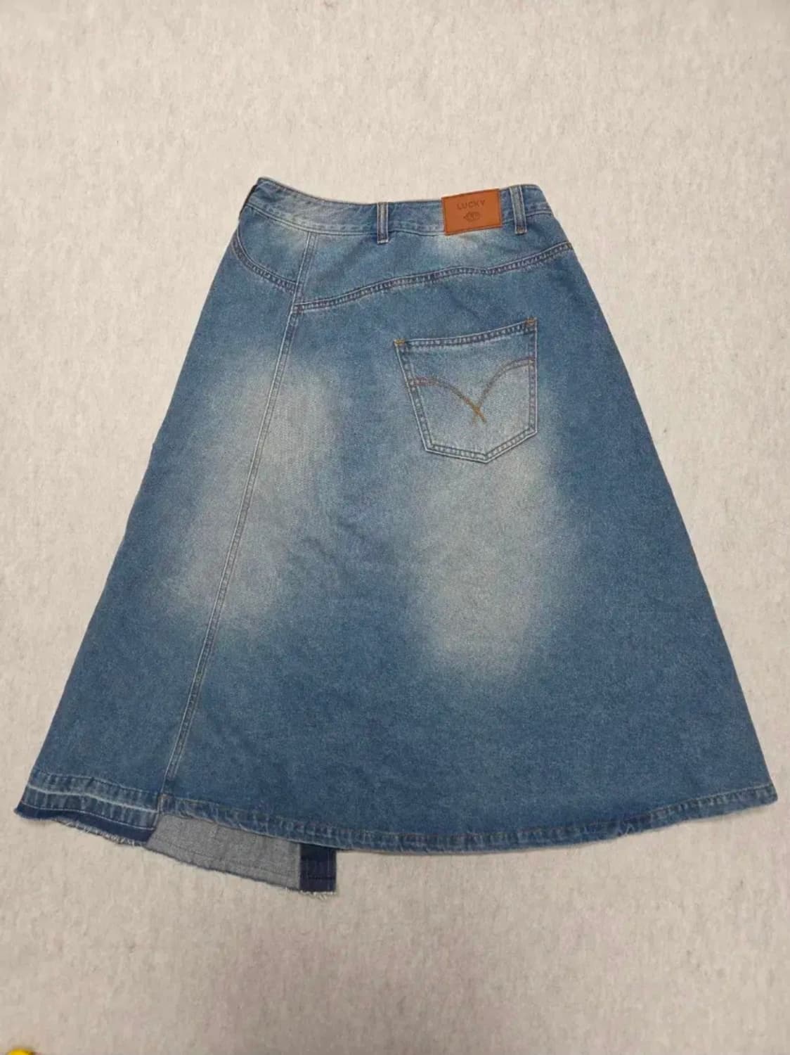 여성 36 럭키슈에뜨 데님 스커트 치마 상품이미지4