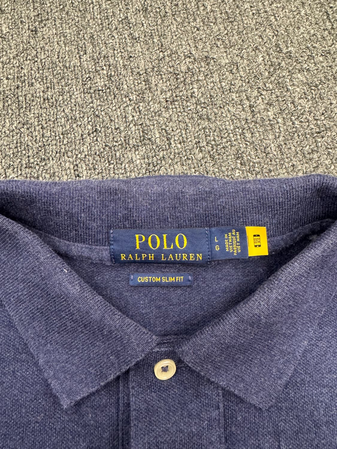 L)폴로 랄프로렌 빈티지 네이비 롱슬리브 카라티 상품이미지3