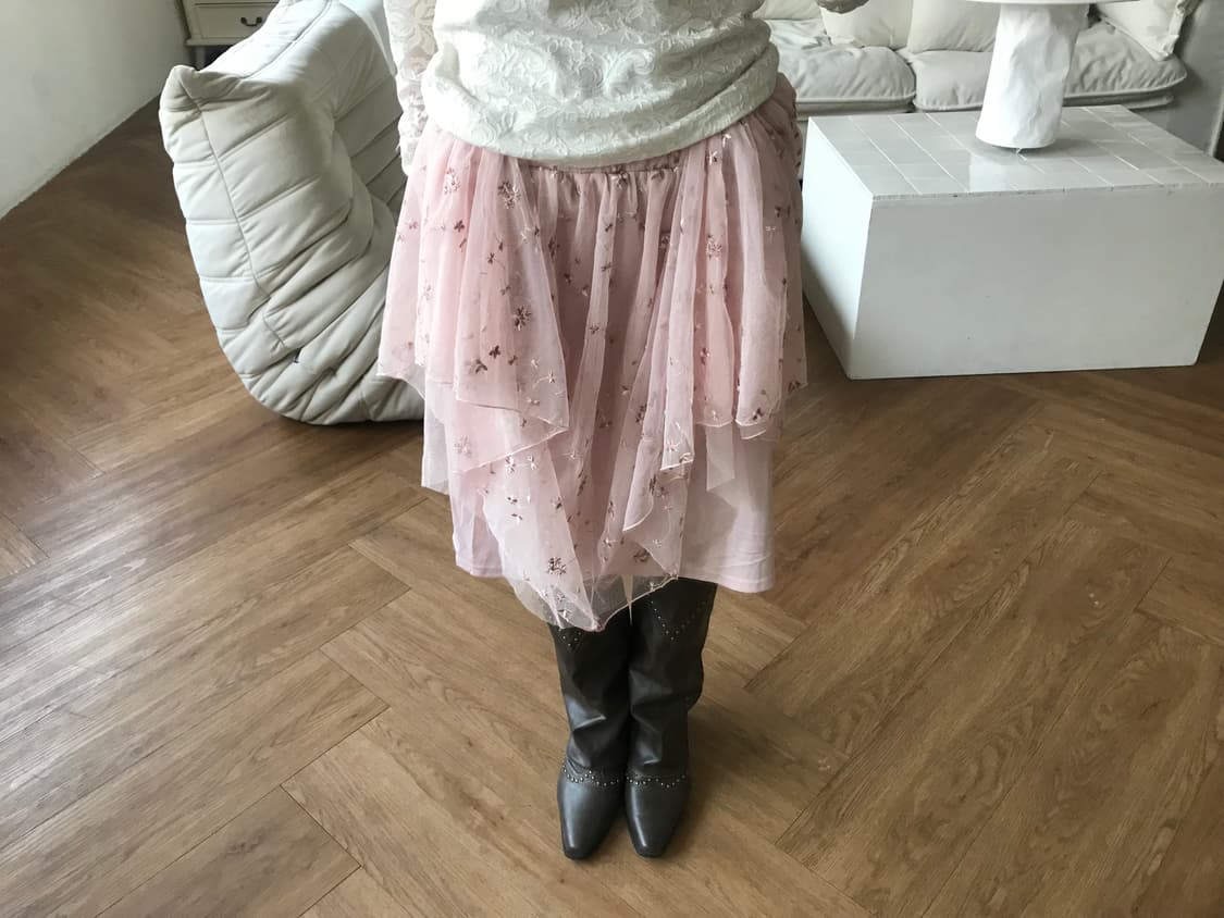 vintage pink sha skirt 상품이미지2