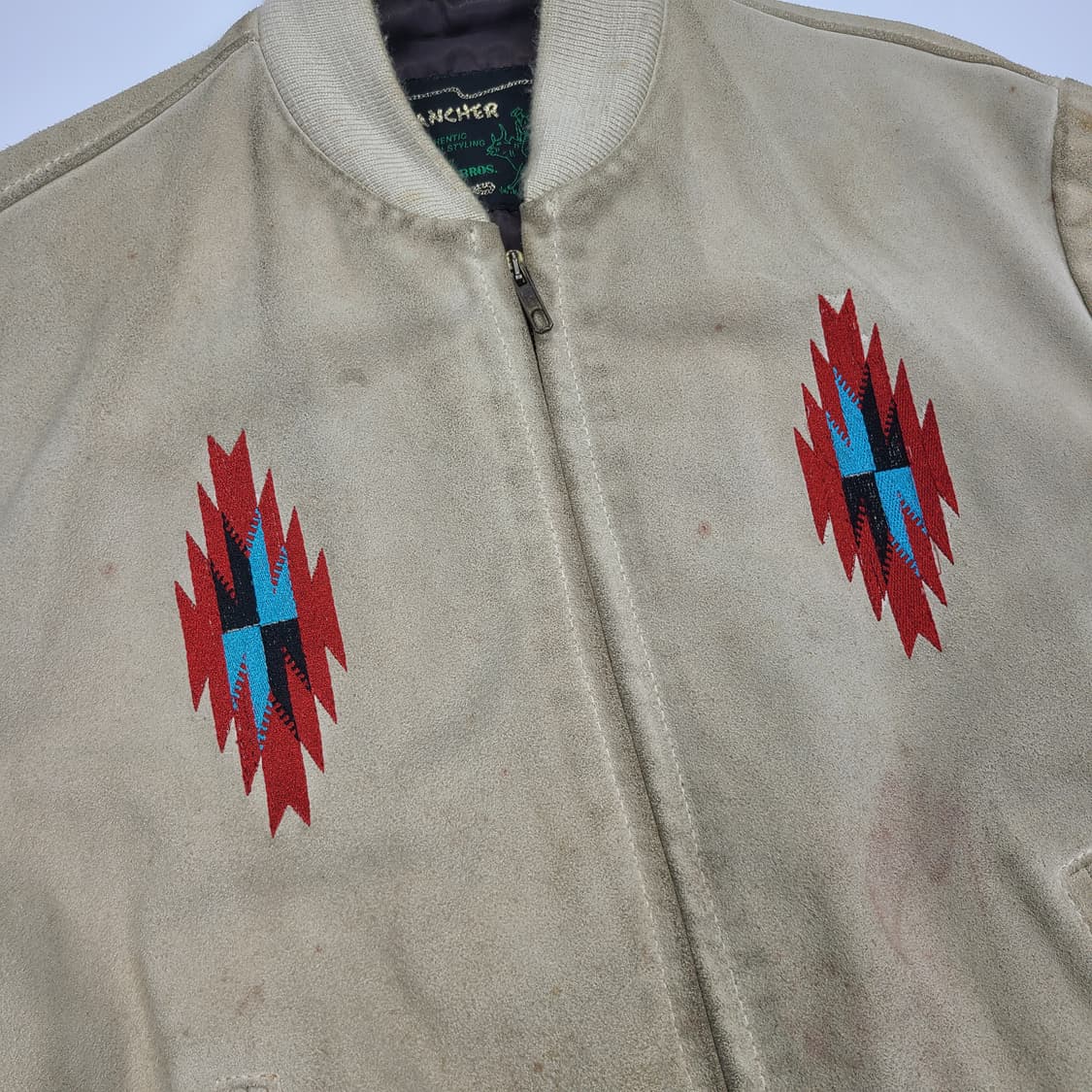 70s Schott Bros 치마요 스웨이드 블루종 상품이미지2