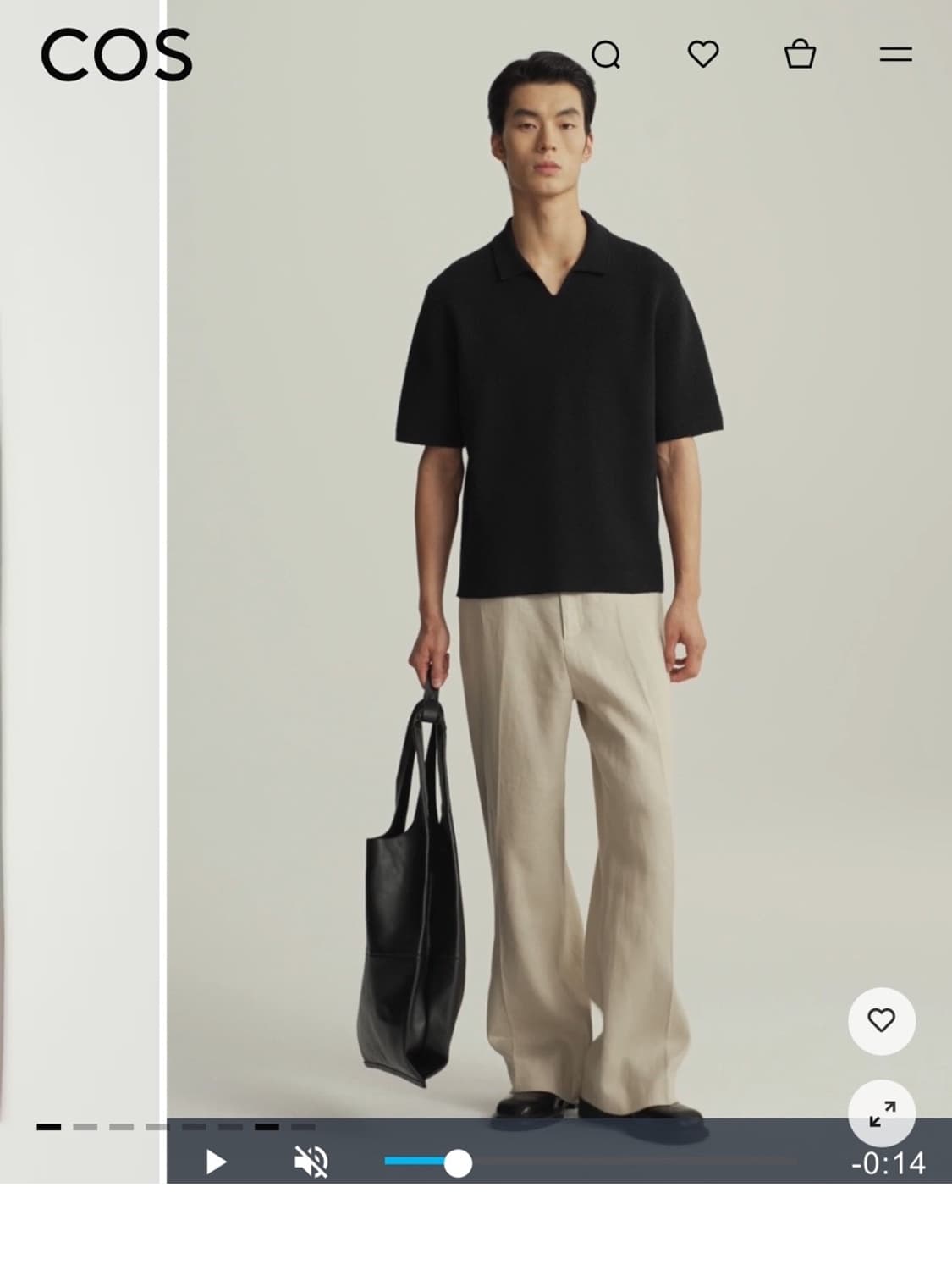 Cos 코스 남성 린넨 팬츠 새상품 43 정가 19만원 상품이미지1